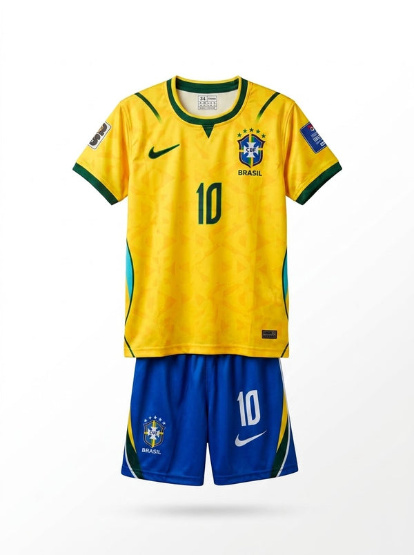 Brazil Home Kids Jersey (10)